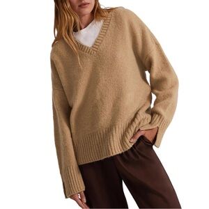 Favorite Daughter William V-Neck Sweater in Almond